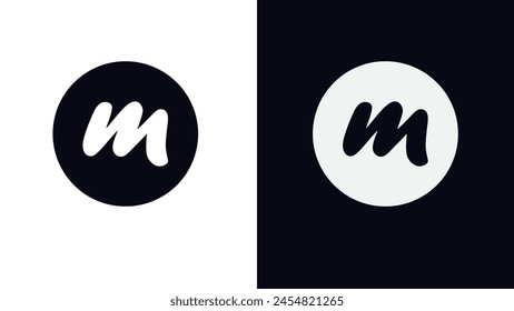 Creative M Letter Vector Logo Design as Typography. M Monogram Vector Sign. M Character Logotype Symbol. M Icon Design