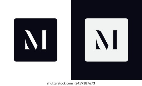 Creative M Letter Vector Logo Design, M handmade Typography Logo. Minimal Monogram Vector Sign. M Character Logotype Symbol. M Icon Design