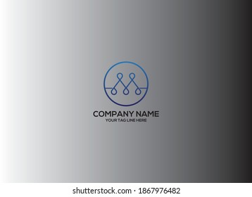 Diseño del logotipo creativo M para una empresa.