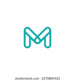 logotipo creativo m icono pegadizo logotipo de m simple