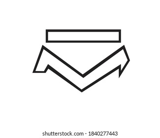 diseño de letra de logotipo de m creativo 