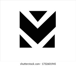 diseños de letras del logotipo de m creativo