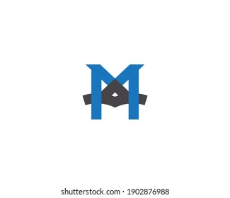 creative MA letter logo design vector template