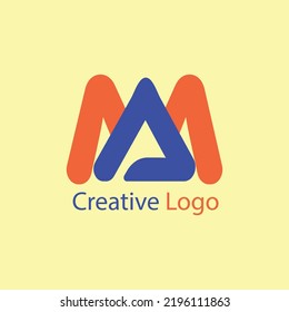 Diseño del logotipo creativo de la lista MA