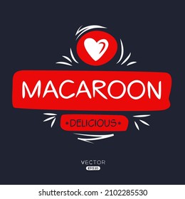 Creative (Macaroon) logo, Macaroon  sticker, vector illustration.
