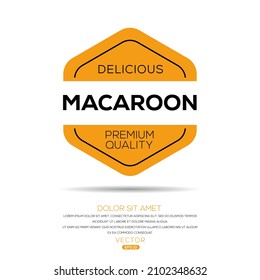 Creative (Macaroon) logo, Macaroon  sticker, vector illustration.