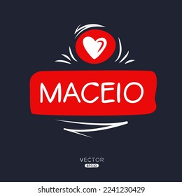 Diseño de amor creativo (ciudad de Maceio).