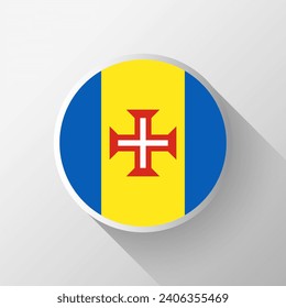 Creative Madeira Flag Circle Badge