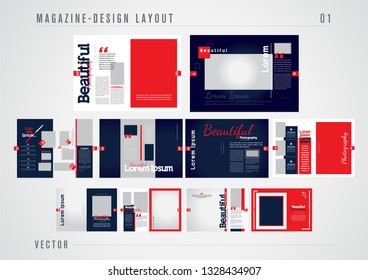 Creative magazine design, annual report layout, vector template brochures. flyers, presentations, leaflet.