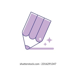 Creative magic pencil logo vector illustration