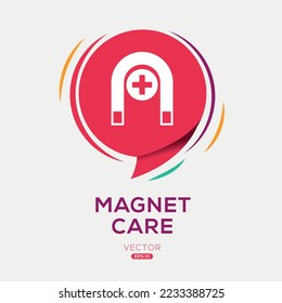 Icono creativo (Magnet Care), signo vector.