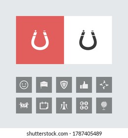 Creative Magnet Icon with Bonus Icons.
