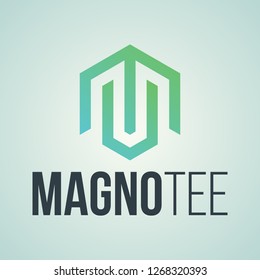 Creative Magno tee Logo Design Template 
