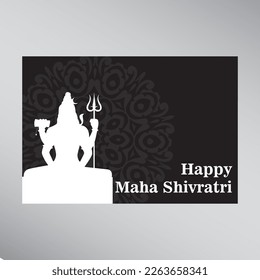 Creative Maha Shiva Rathri Vector Art Design