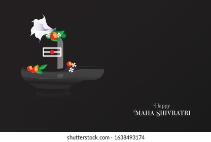 Creative Maha Shivratri Festival Greeting Background Vector Illustration