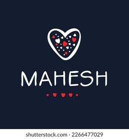 Creative (Mahesh) name, Vector illustration.