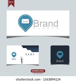 Creative mail location concept logo icon vector design