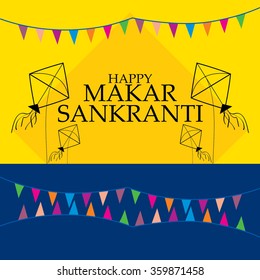 vector conceptual del creativo makar sankranti (festival indio)