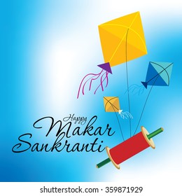 vector conceptual del creativo makar sankranti (festival indio) 