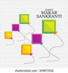 creative makar sankranti (Indian festival) concept vector 