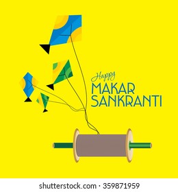 vector conceptual del creativo makar sankranti (festival indio) 