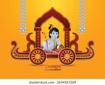 Creative makhan mataki for happy janmashtami background
