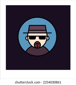 vectores de avatar macho creativo