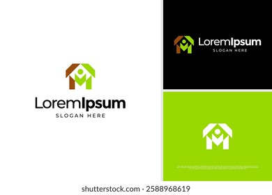 Creative management logo, house logo design. Real estate logo vector design template