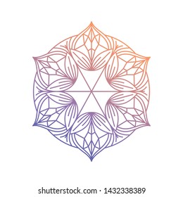 creative mandala color gradation logo