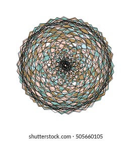 Creative mandala for coloring book and adults. 
