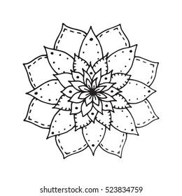 Creative mandala for coloring book and adults. 
