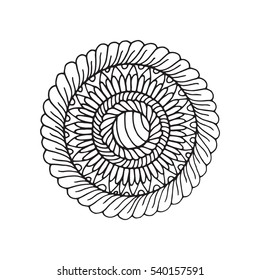 Creative mandala for coloring book and adults. 