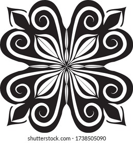 Creative mandala design. Black and white mandala.Mandalas for coloring book. decorative element.