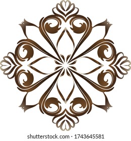 Creative Mandala Design. Mandala Mandalas ist schwarz-weiß für das Farbbuch. dekoratives Element.