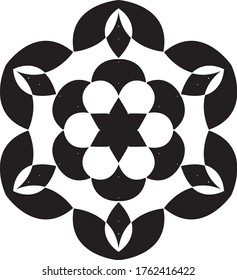 Creative mandala design. Black and white mandala.Mandalas for coloring book. decorative element.