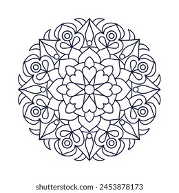 creative mandala design for coloring book, yoga logo and tattoo design
