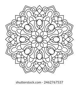 creative mandala design for coloring book, yoga logo design, easy mandala art for tattoo design
