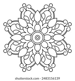 creative mandala design for coloring book, tattoo and henna design, creative mandala art, mandala design for adults coloring book
