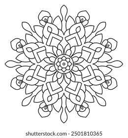 creative mandala design for coloring book, wall art, tattoo design, mandala art for henna design, decorative mandala design
