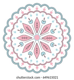 Creative mandala design. Flat icon Vector illustration