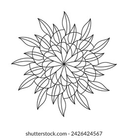 creative mandala design for kinds coloring book page