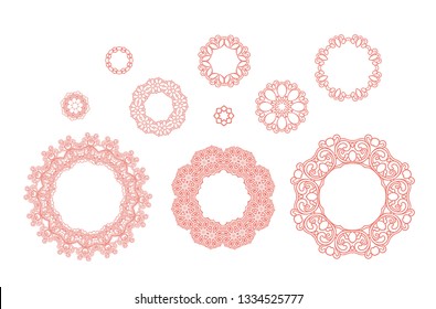 Creative mandala design. Symmetrical kaleidoscope pattern in oriental style. Line art. Vector.
