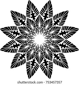 Creative mandala design for tattoo, background or decoration. Can be used as tattoo design or t-shirt screen.