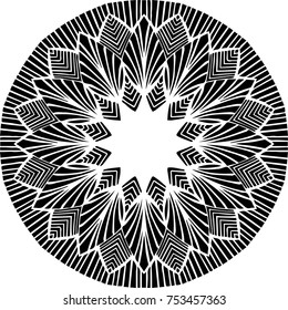 Creative mandala design for tattoo, background or decoration. Can be used as tattoo design or t-shirt screen.