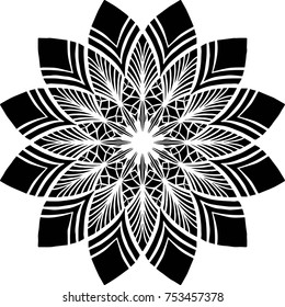 Creative mandala design for tattoo, background or decoration. Can be used as tattoo design or t-shirt screen.