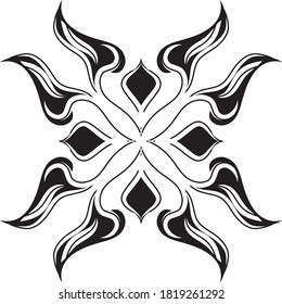 diseño creativo mandala.vector mandala diseño en color negro.