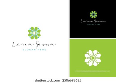 Creative Mandala flower beauty logo vector design template