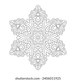 Creative Mandala Blume Design-Farbbuchseite Vektordatei