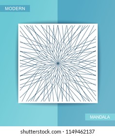 Creative Mandala. Geometry ornament for coloring book. Vector design