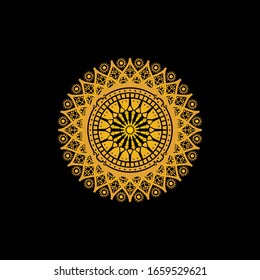 plantilla de logotipo creativo mandala dorada vector de lujo